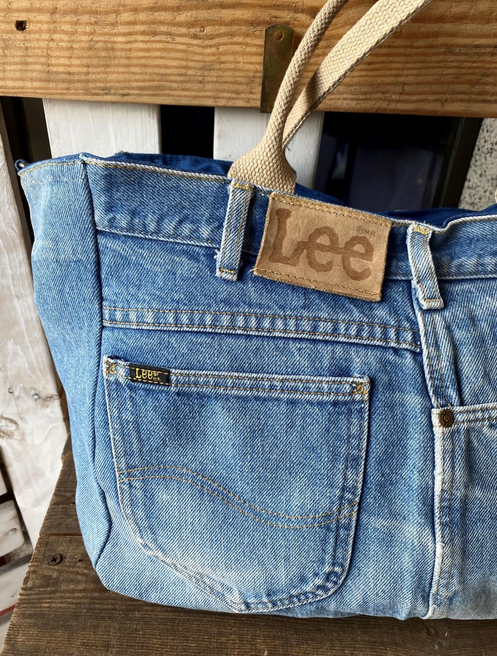 Borsa fai da te jeans a tracolla sale